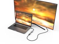 Equip 133493 video kabel adapter 0,15 m USB Type-C DisplayPort Zwart, Grijs - thumbnail