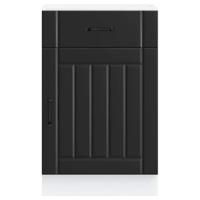 Keuken onderkast Lucca bewerkt hout zwart - thumbnail