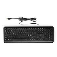 Nedis Bedraad Toetsenbord | USB-A | QWERTY | Scandinavisch | | 1 stuks - KBMU200BKND KBMU200BKND - thumbnail