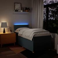 Boxspring met matras stof blauw 180x200 cm - thumbnail