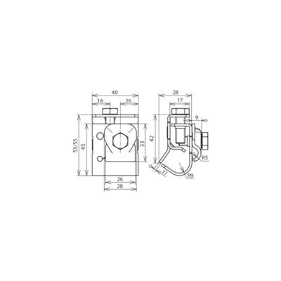 DEHN DRK KB 6.10 W16.22 CU Dakgootklem 1 stuk(s)
