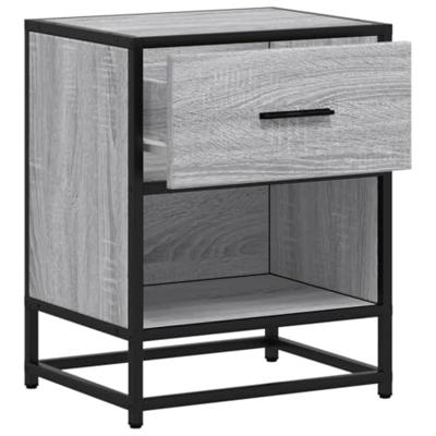 Nachtkastjes 2 st 40x31x50 cm bewerkt hout grijs sonoma eiken