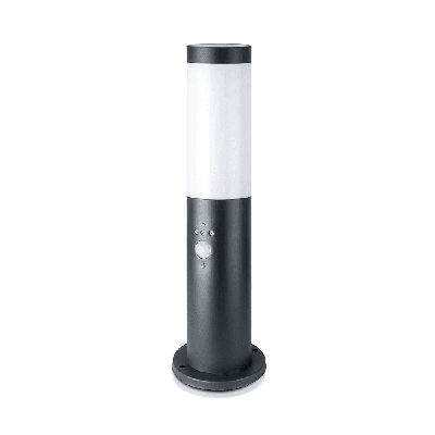 Dally S LED sokkellamp - 45cm - Bewegingssensor en schemerschakelaar - IP44 waterdicht - E27 fitting - Buitenlamp - Antraciet - Staande buitenlamp