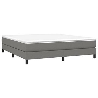 Boxspring bed stof donkergrijs 180x200 cm