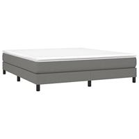 Boxspring bed stof donkergrijs 180x200 cm - thumbnail