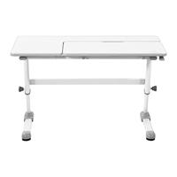 Kinderbureau in hoogte verstelbaar - 120 x 66 cm - 0 - 50° kantelbaar - Hoogte: 600-760 mm - thumbnail