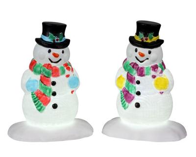 Lemax holly hat snowman verlichte kerstdorp accessoire 2022