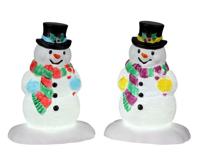 Lemax holly hat snowman verlichte kerstdorp accessoire 2022 - thumbnail