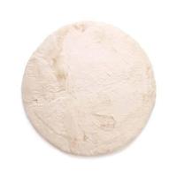 Tapeso Fluffy vloerkleed rond - Comfy Deluxe crème - 100 cm rond - thumbnail