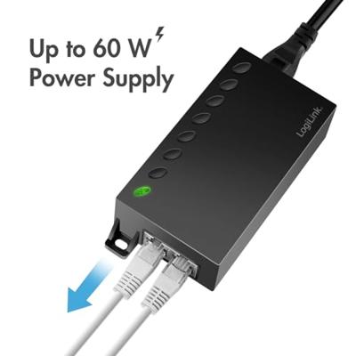 LogiLink POE007 PoE-injector 10 / 100 / 1000 MBit/s IEEE 802.3bt, IEEE 802.3af (15.4 W), IEEE 802.3at (30 W)