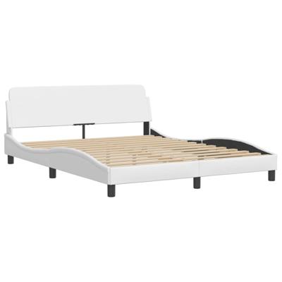 Bedframe "Viana" zonder matras kunstleer wit 180x200 cm