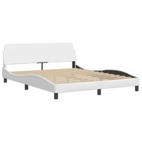 Bedframe "Viana" zonder matras kunstleer wit 180x200 cm - thumbnail