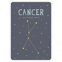Milestone poster sterrenbeeld Kreeft (ENG) A4 formaat papier grijs/beige - thumbnail