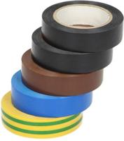 Isolatietape PVC 19mm set a 5 rollen 20m - 4140099 - thumbnail