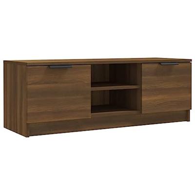 Tv-meubel 102x35x36,5 cm bewerkt hout bruin eikenkleur