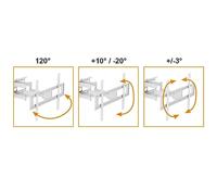 My Wall HF 20 WL TV-beugel Kantelbaar, Variabele afstand tot de muur 94,0 cm (37) - 177,8 cm (70) Draaibaar, Kantelbaar - thumbnail