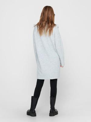 JACQUELINE DE YONG gebreide jurk JDYZIZA met volant lichtblauw