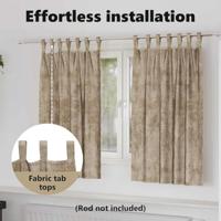 VidaXL Velvet gordijnen 2 pcs champagne 140 x 140 cm fluweel - thumbnail