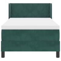 Boxspringbed met Matras Zwart 100x200 cm Fluweel Donkergroen - thumbnail