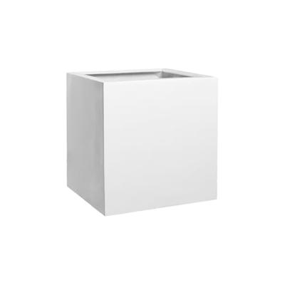 Pottery Pots Glossy Block 40x40x40 cm wit vierkante plantenbak - thumbnail