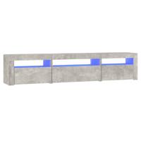 Tv-meubel met LED-verlichting 210x35x40 cm betongrijs - thumbnail