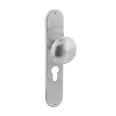 Intersteel Knop op langschild profielcilindergat 55mm - RVS Intersteel Knop op langschild profielcilindergat 55mm - RVS