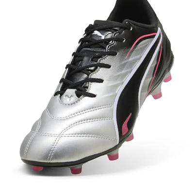 PUMA King Pro Gras / Kunstgras Voetbalschoenen (MG) Zilver Zwart Roze PUMA King Pro Gras / Kunstgras Voetbalschoenen (MG) Zilver Zwart Roze