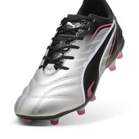 PUMA King Pro Gras / Kunstgras Voetbalschoenen (MG) Zilver Zwart Roze - thumbnail