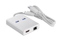 CLUB3D USB 3.0 to HDMITM Graphics + Ethernet + 2 x USB 3.0 grafische adapter (3.0 3.1 Gen 1), USB type A, mannelijk, 1.4a, 2048 x 1152 Pixel, 16/32 Bit) - thumbnail