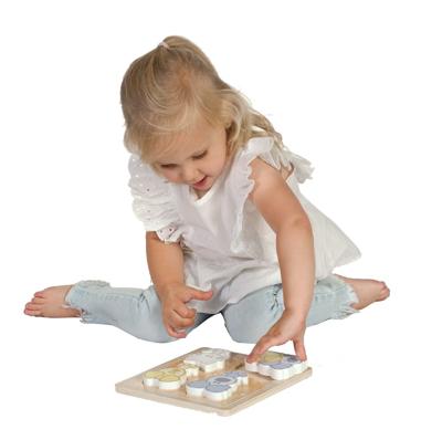 Rubo Toys Woezel en pip baby houten puzzel, 4st.