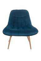 Artistiq Fauteuil 'Jurre' Velvet, kleur Blauw - thumbnail