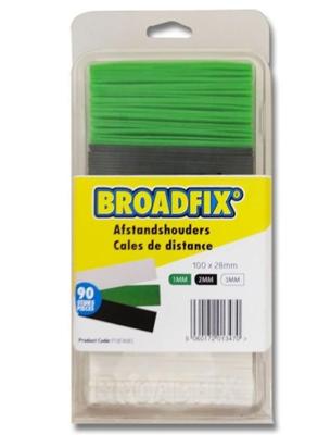 Boradfix 100x28mm Vlakke Vulplaatjes | 1-3mm | 90 stuks - F13C90EC
