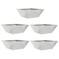 Tuin Kom Plantenbak 5 pcs Zilver 40 x 40 x 15 cm - thumbnail