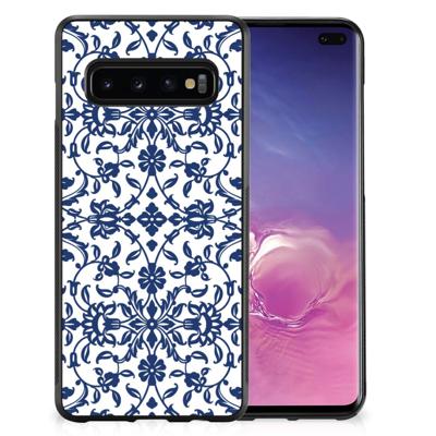 Samsung Galaxy S10+ Skin Case Flower Blue Samsung Galaxy S10+ Skin Case Flower Blue