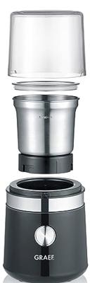 Graef Graef Young CM 102 - Kaffeemühle - 200 W - Black/Stainless CM102EU Koffiemolen Zwart, RVS Graef Graef Young CM 102 - Kaffeemühle - 200 W - Black/Stainless CM102EU Koffiemolen Zwart, RVS
