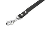 Hondenriem van leer 100cm x 20mm zwart - thumbnail