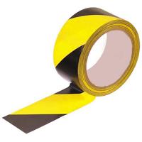 Vloer markeringstape Zwart - Geel - 1 stuk - thumbnail