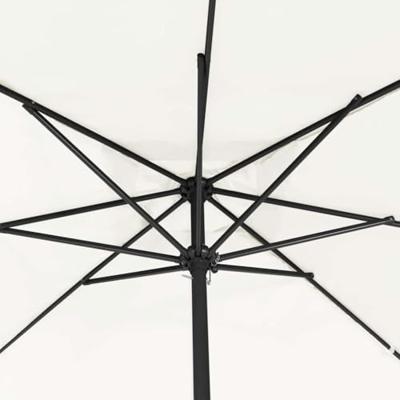 VidaXL Tuinparasol zand 295 x 295 x 245 cm polyester en staal VidaXL Tuinparasol zand 295 x 295 x 245 cm polyester en staal