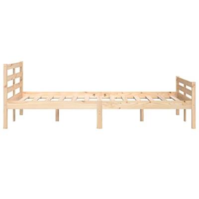 Bedframe massief hout 140x190 cm - thumbnail