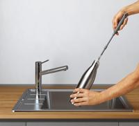 Metaltex around the sink borstel 30/40x3.5 cm grijs - thumbnail