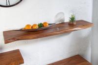 Massieve wandplank MAMMUT 115cm acaciahouten plank met boomrand - 39961 - thumbnail