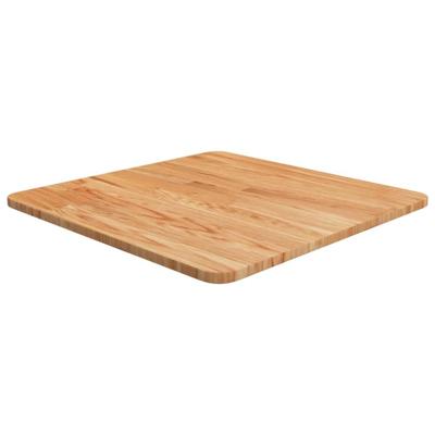Tafelblad vierkant 50x50x1,5cm massief eiken lichtbruin