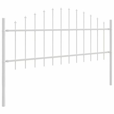 Tuinhek 4 pcs Wit 170 x 140 cm Gepoedercoat staal