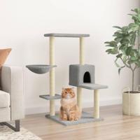 VidaXL Kattenmeubel met sisal krabpalen 95 cm lichtgrijs - thumbnail