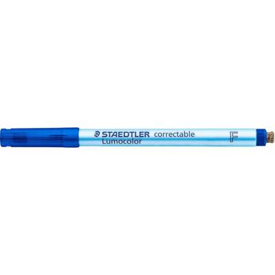 Viltstift Staedtler Lumocolor 305 non permanent correctable F blauw