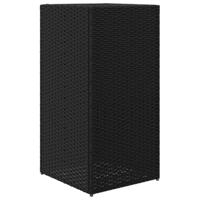 VidaXL Plantenbakken 2 st 40x40x80 cm poly rattan zwart - thumbnail