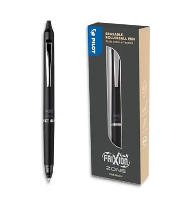 Pilot Frixion Ball Zone gelroller, uitwisbaar, medium punt, 0,7 mm, in giftbox, zwart