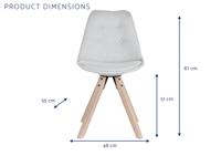 Keukenstoel DKD Home Decor Polyester Lichtgrijs Ek (48 x 44 x 84 cm) - thumbnail