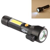 10W 450 lumen IPX4 waterdichte oplaadbare LED zaklamp met veiligheid Hammer & 3-modi - thumbnail