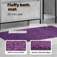 Antislip Badmat Paars 50 x 80 cm PP - thumbnail
